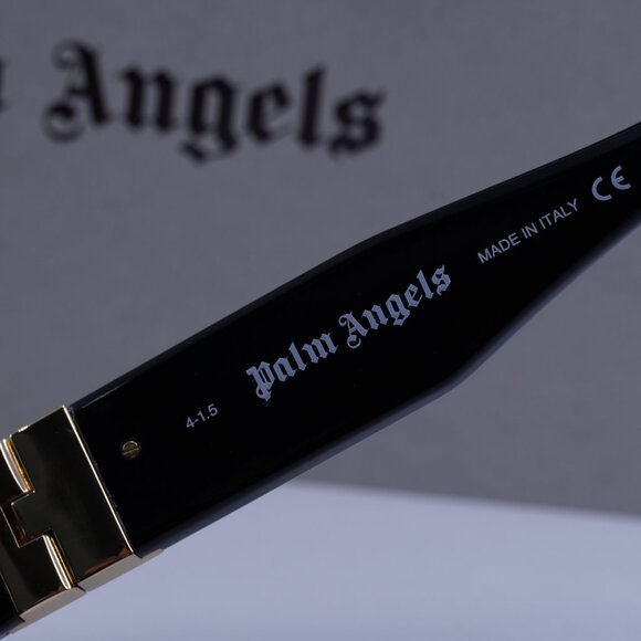 Palm Angels PERI10J MAGNOLIA 1007 Square Sunglasses - Black/Dark Grey